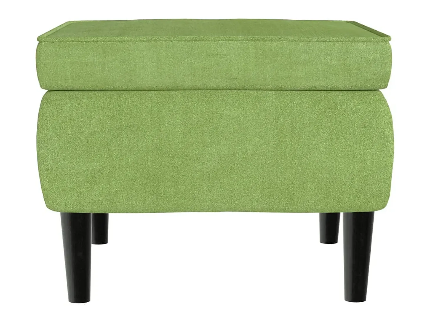 Sillón orejero y taburete de terciopelo verde claro