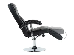 Sillón para la TV de cuero sintético negro