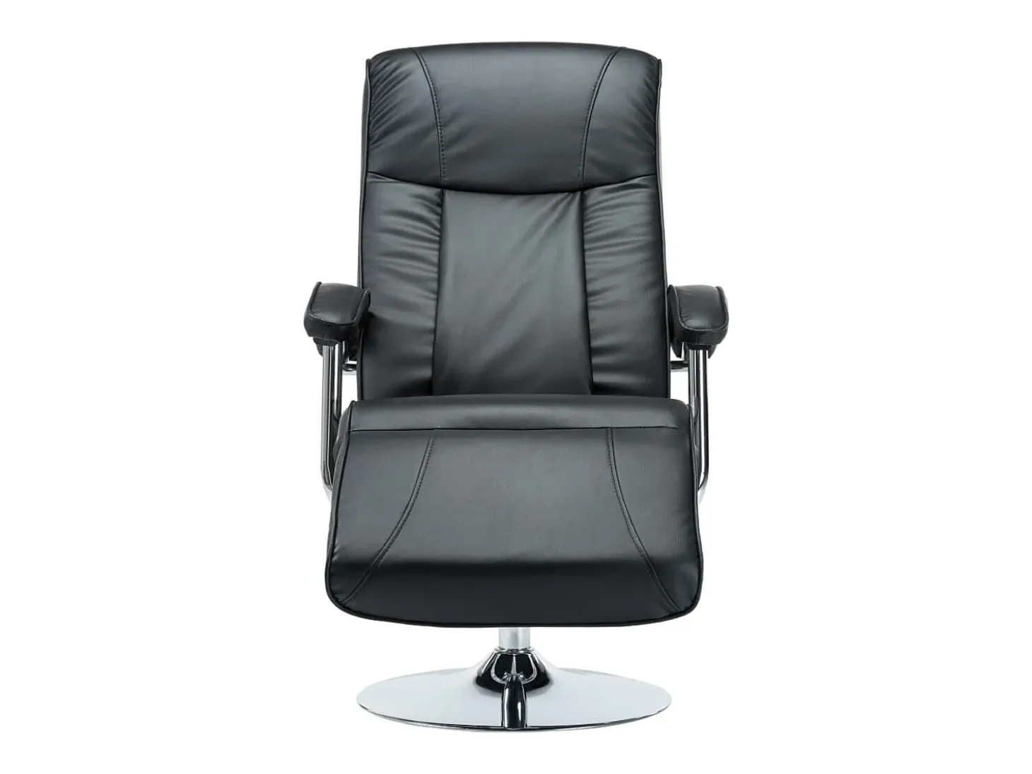 Sillón para la TV de cuero sintético negro