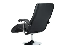 Sillón para la TV de cuero sintético negro