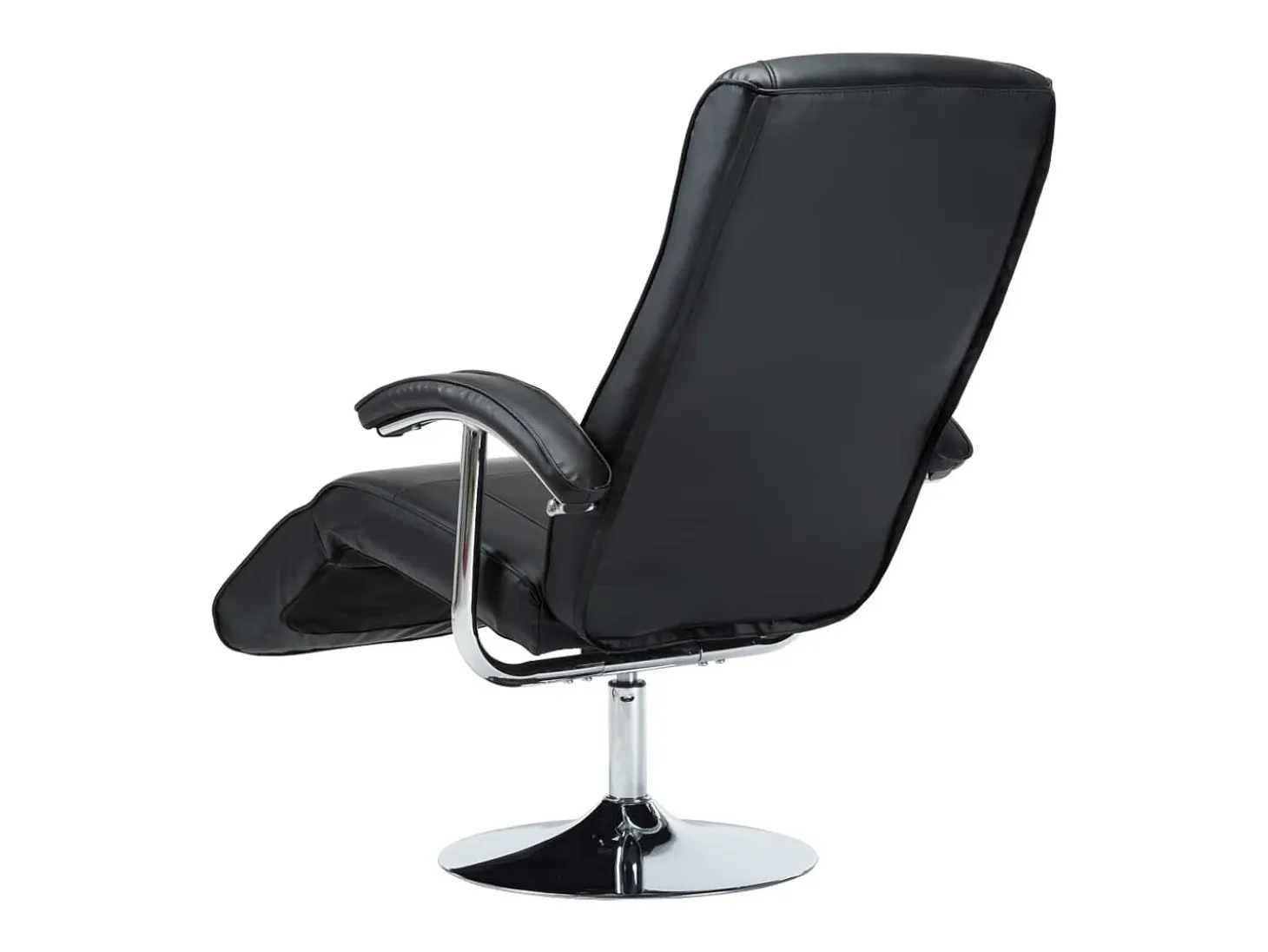 Sillón para la TV de cuero sintético negro