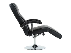 Sillón para la TV de cuero sintético negro