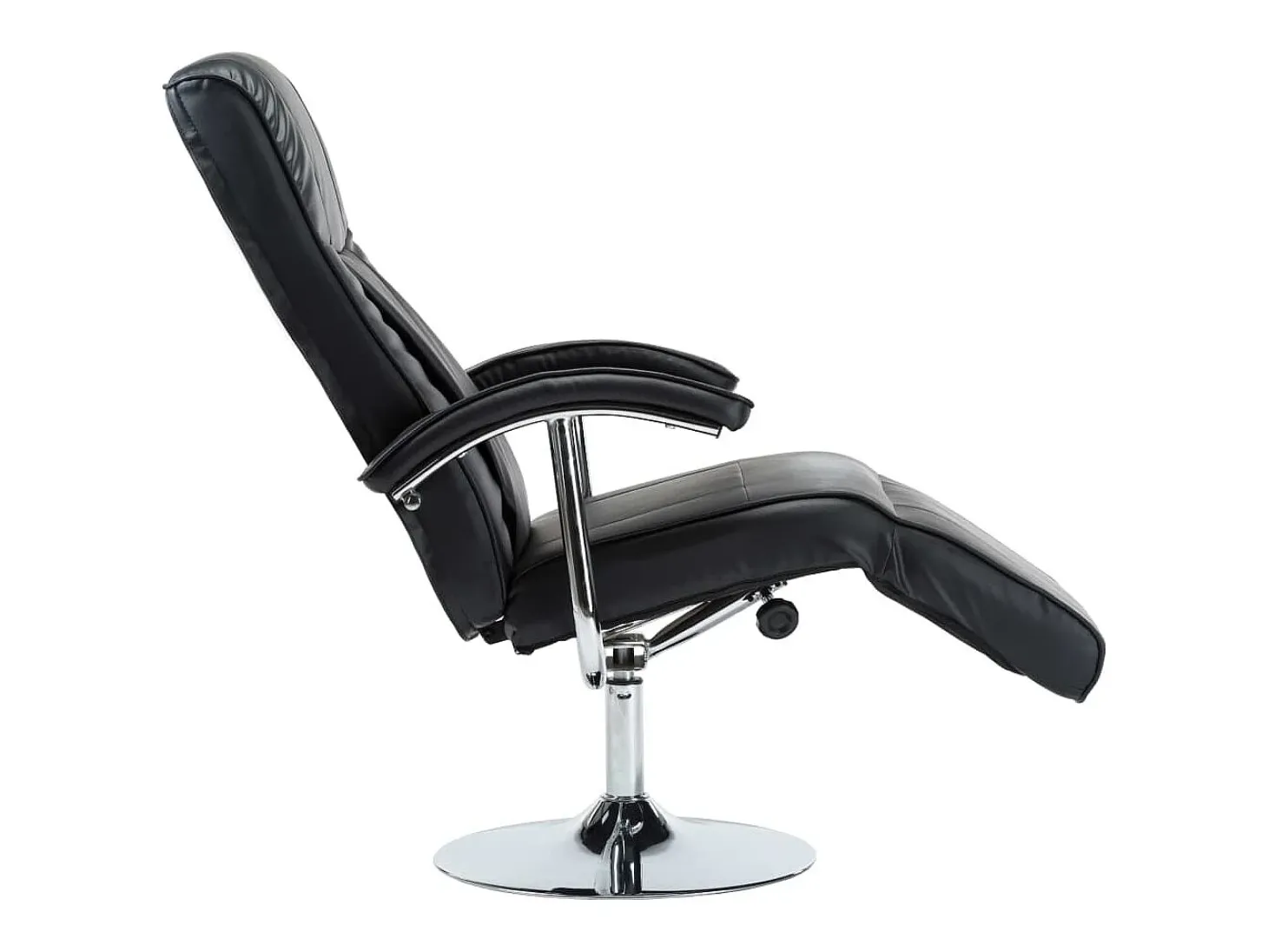 Sillón para la TV de cuero sintético negro
