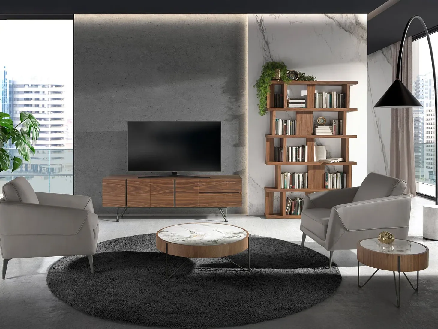 Sillón piel gris oscuro 5134 ANGEL CERDA