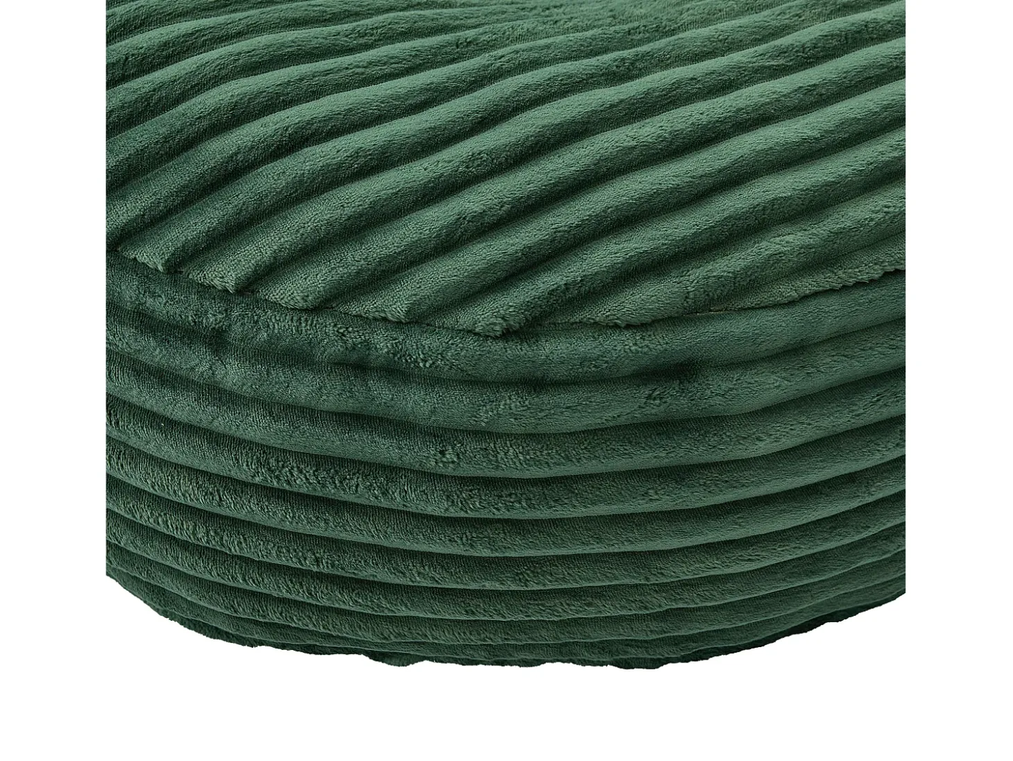 Sillón puf de pana - Con 3 cojines - Verde esmeralda