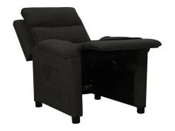 Sillón reclinable de tela negro