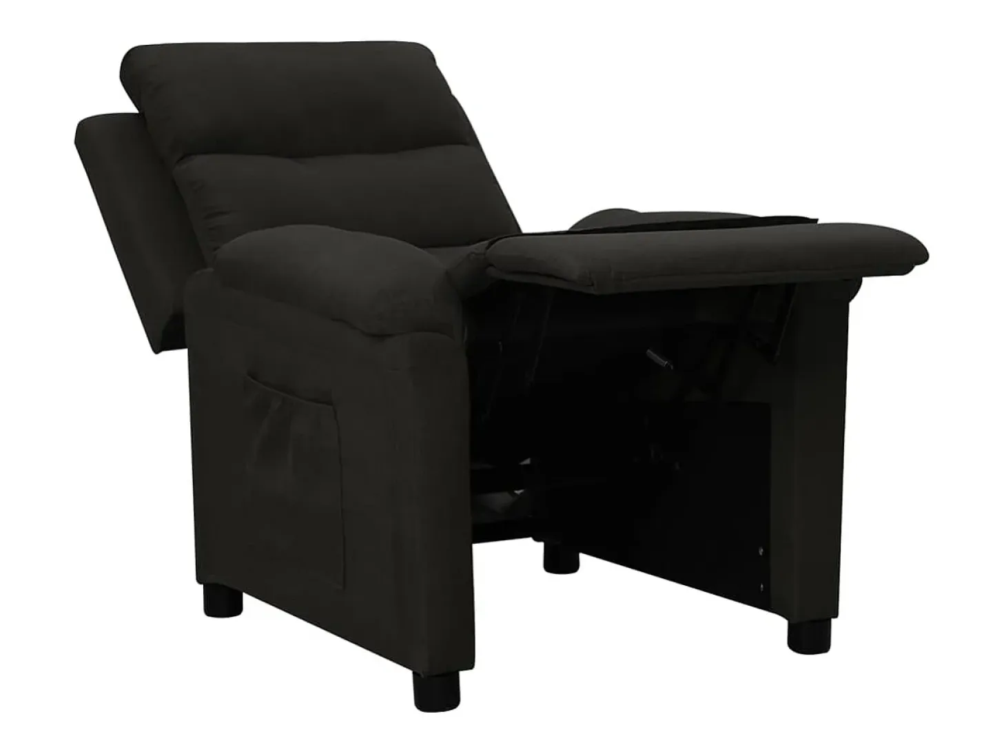 Sillón reclinable de tela negro