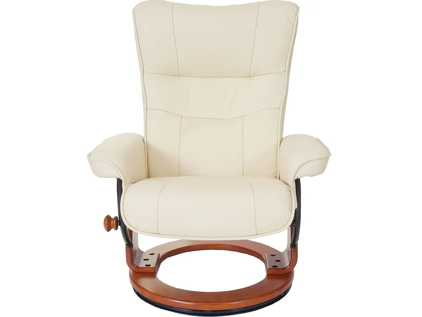 Sillón reclinable Edmonton con taburete, crema, color miel
