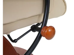 Sillón reclinable Edmonton con taburete, crema, color miel