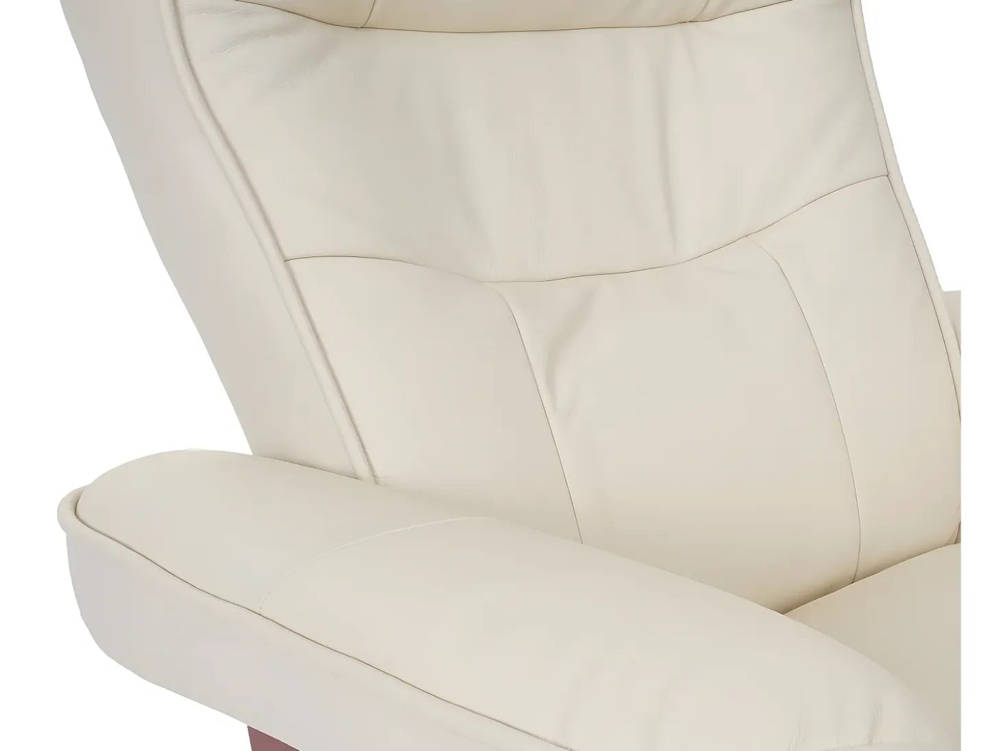 Sillón reclinable Edmonton con taburete, crema, color miel
