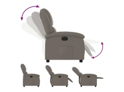 Sillón reclinable eléctrico tela gris taupé