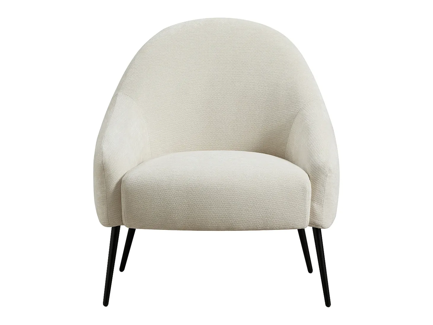 Sillón recto en tela texturizada color beige RIBEDI