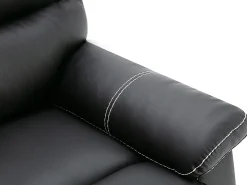 Sillón relax de piel sintética negra 5 niveles de inclinación CANBY