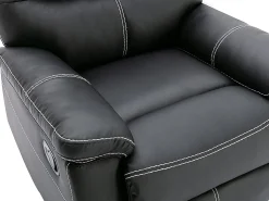 Sillón relax de piel sintética negra 5 niveles de inclinación CANBY
