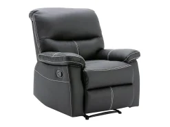 Sillón relax de piel sintética negra 5 niveles de inclinación CANBY