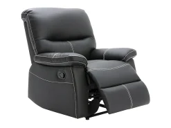 Sillón relax de piel sintética negra 5 niveles de inclinación CANBY