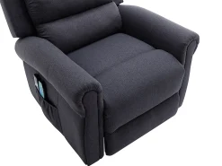 Sillón relax eléctrico de tela antracita LOVARI