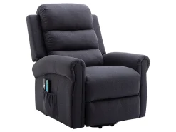 Sillón relax eléctrico de tela antracita LOVARI