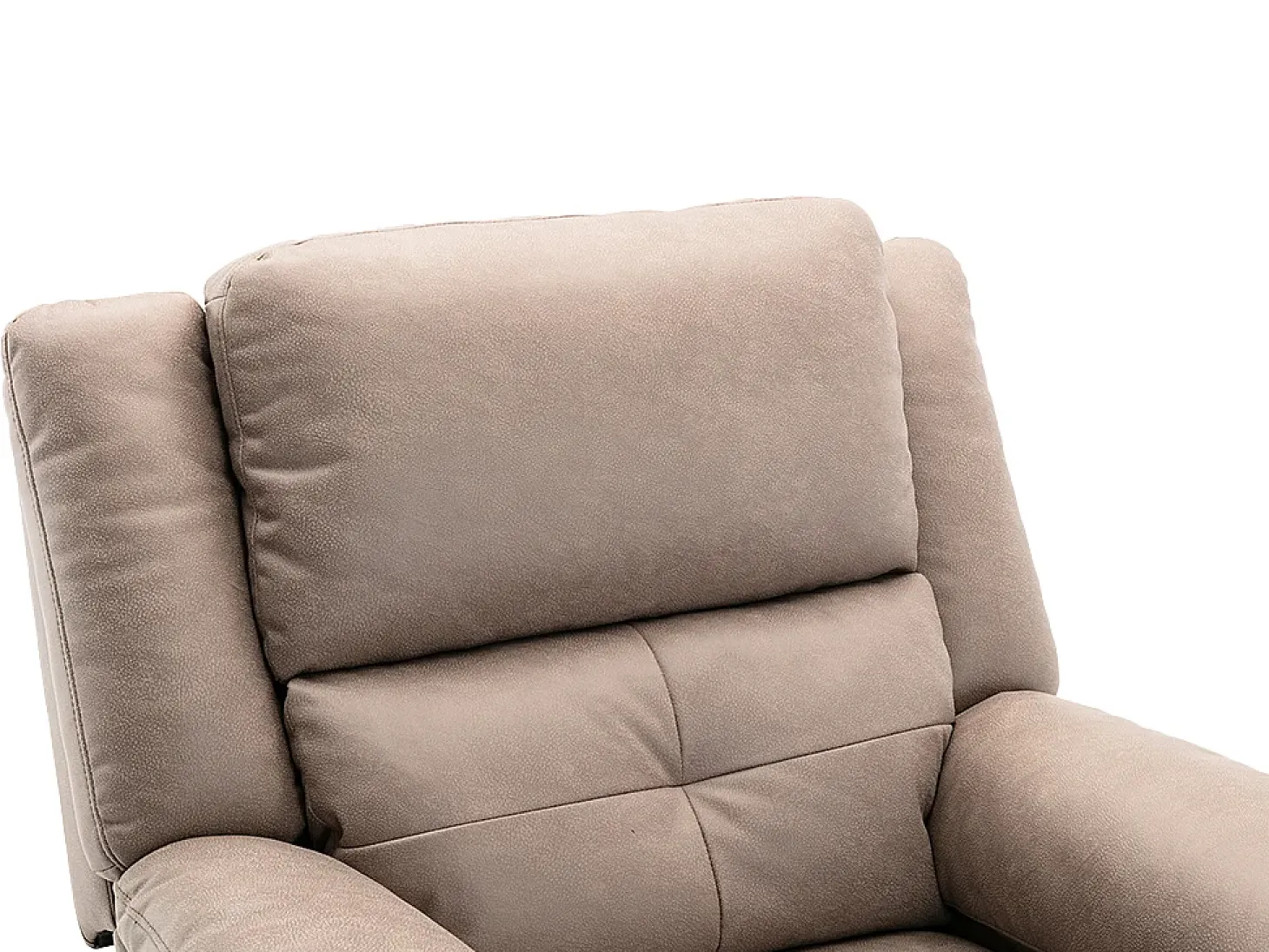 Sillón relax eléctrico de tela gris topo con 1 puerto USB DOLENE