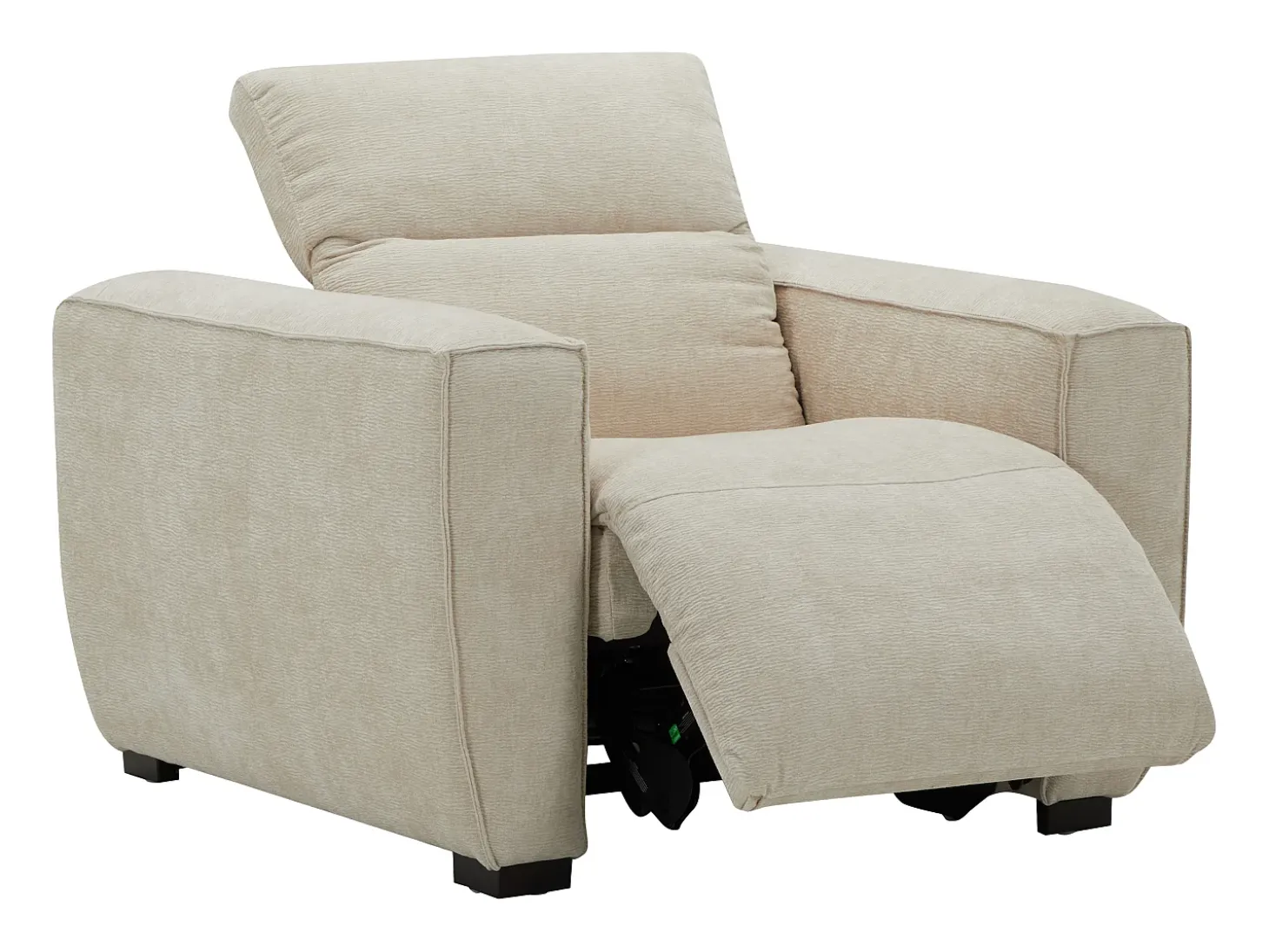 Sillón relax eléctrico de tela color beige LAGUNDI