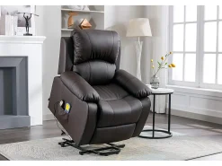 Sillón Relax Función Auto-Ayuda, Reclinación Eléctrica, Masaje Y Termoterapia, Chocolate