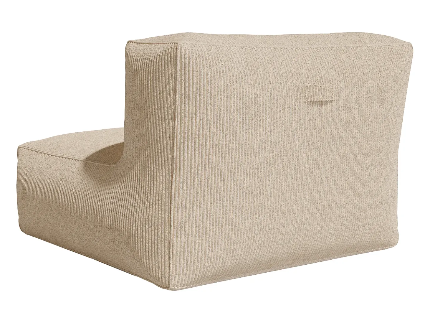 Sillón rinconera de pana color beige estilo contemporáneo NOUMARA