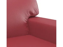 Sillón Rojo Burdeos 60 cm Piel Sintética