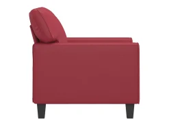 Sillón Rojo Burdeos 60 cm Piel Sintética