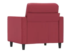 Sillón Rojo Burdeos 60 cm Piel Sintética