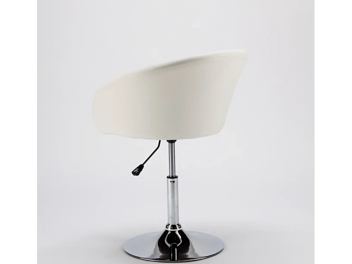 Sillón Taburete Giratorio Cuero Polipiel Diseño Moderno Austin - Blanco