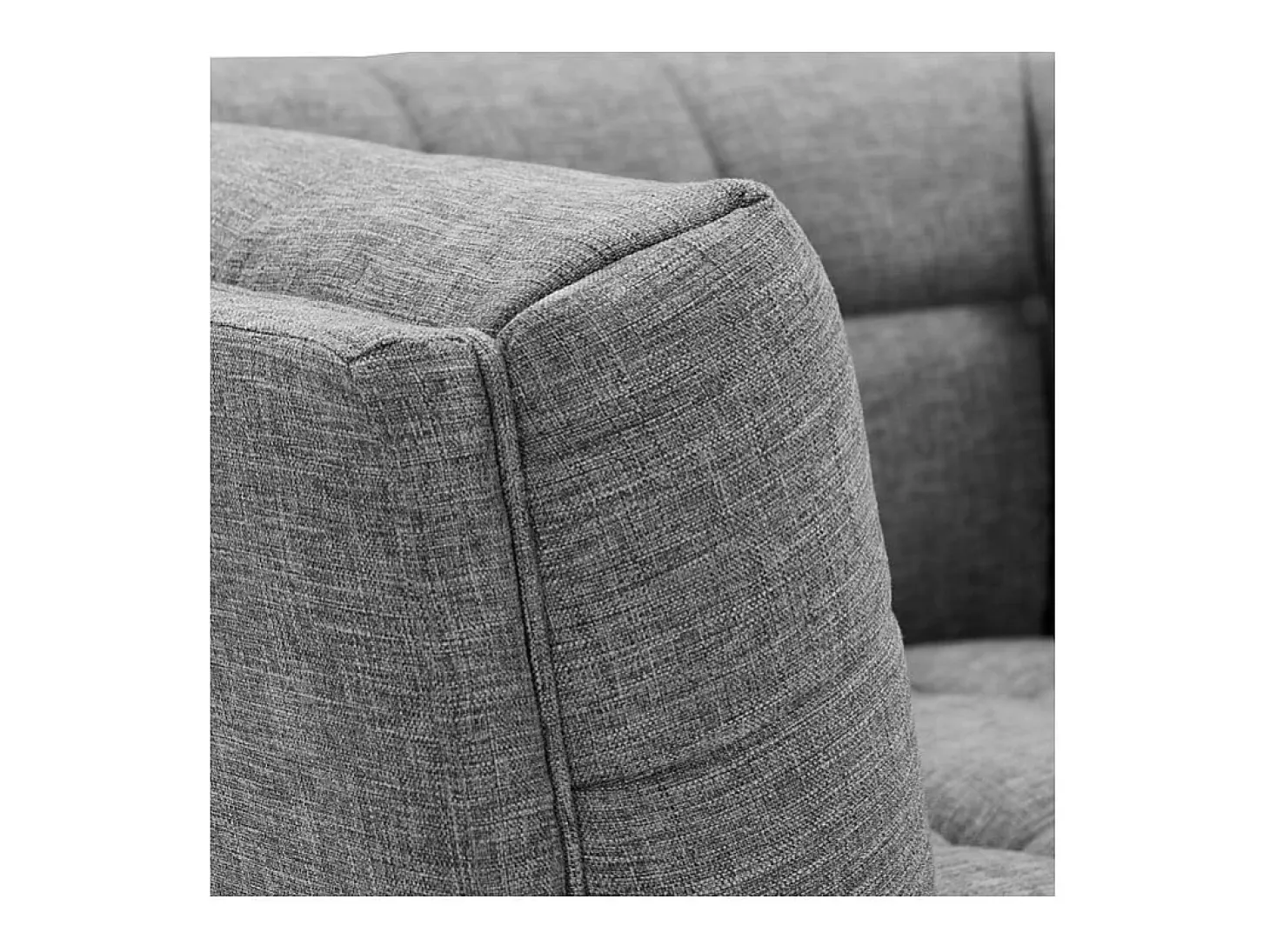 Sillón tapizado en tela gris - Carmen
