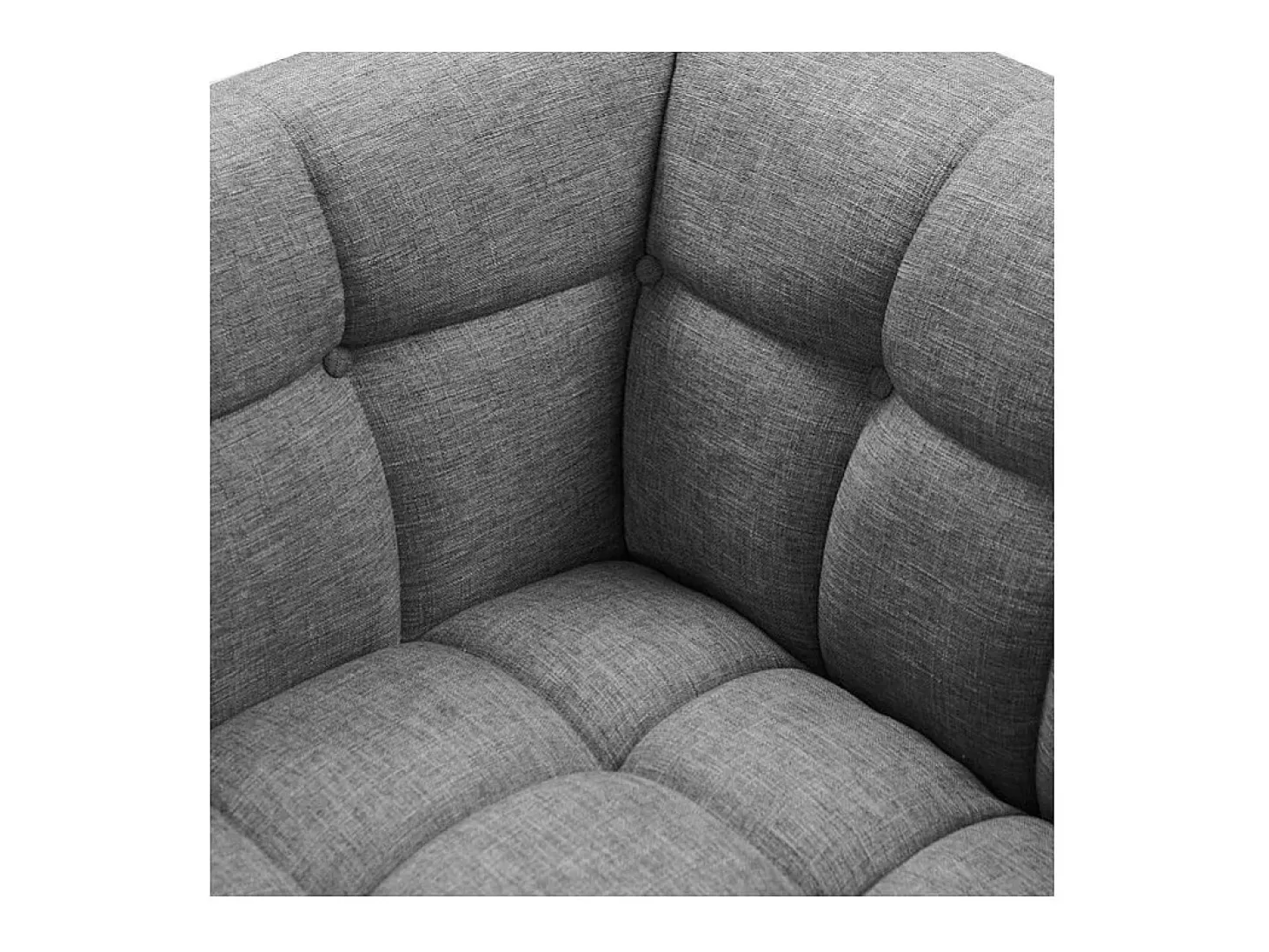 Sillón tapizado en tela gris - Carmen