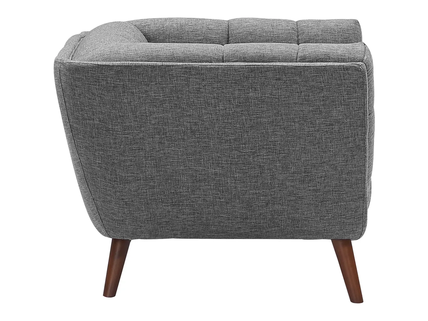 Sillón tapizado en tela gris - Carmen