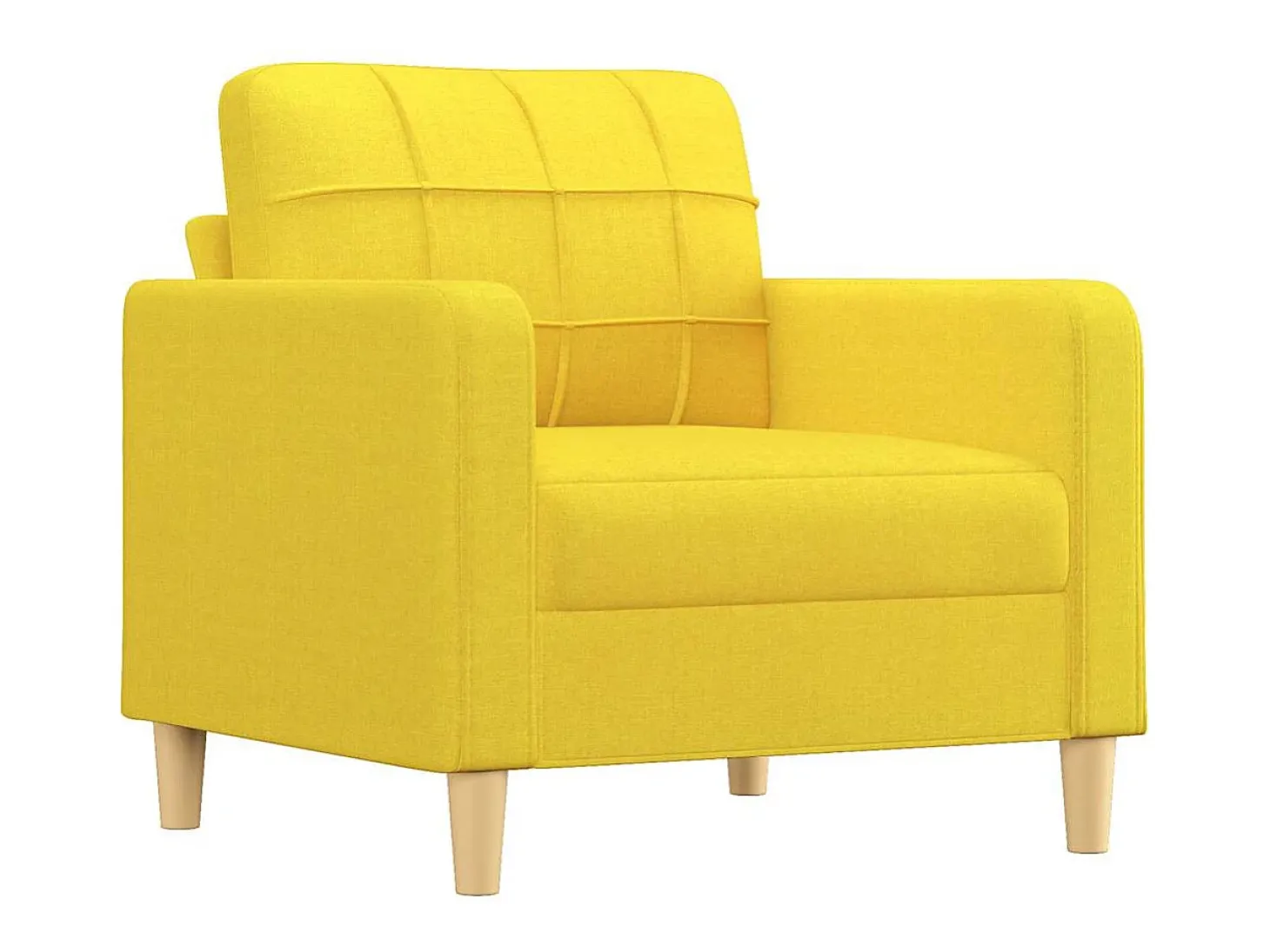 Sillón Tela Amarillo Claro 60 cm