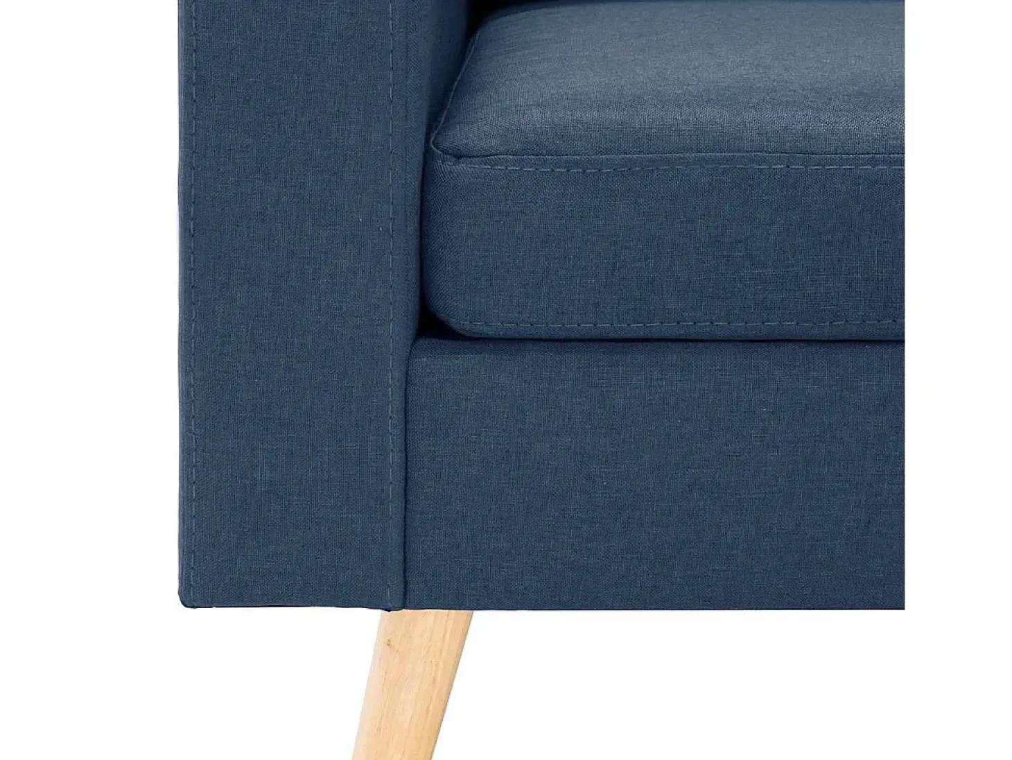 Sillón Travis tapizado tela azul 80x77x71 cm