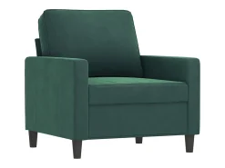 Sillón Verde Oscuro 60 cm Terciopelo