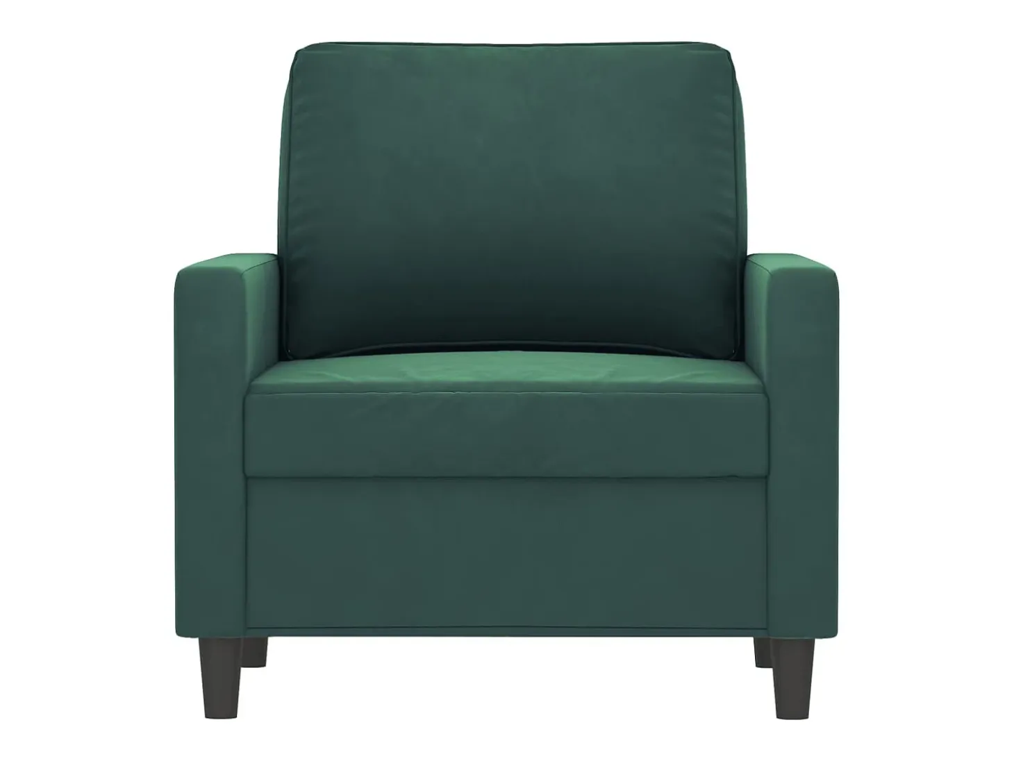 Sillón Verde Oscuro 60 cm Terciopelo