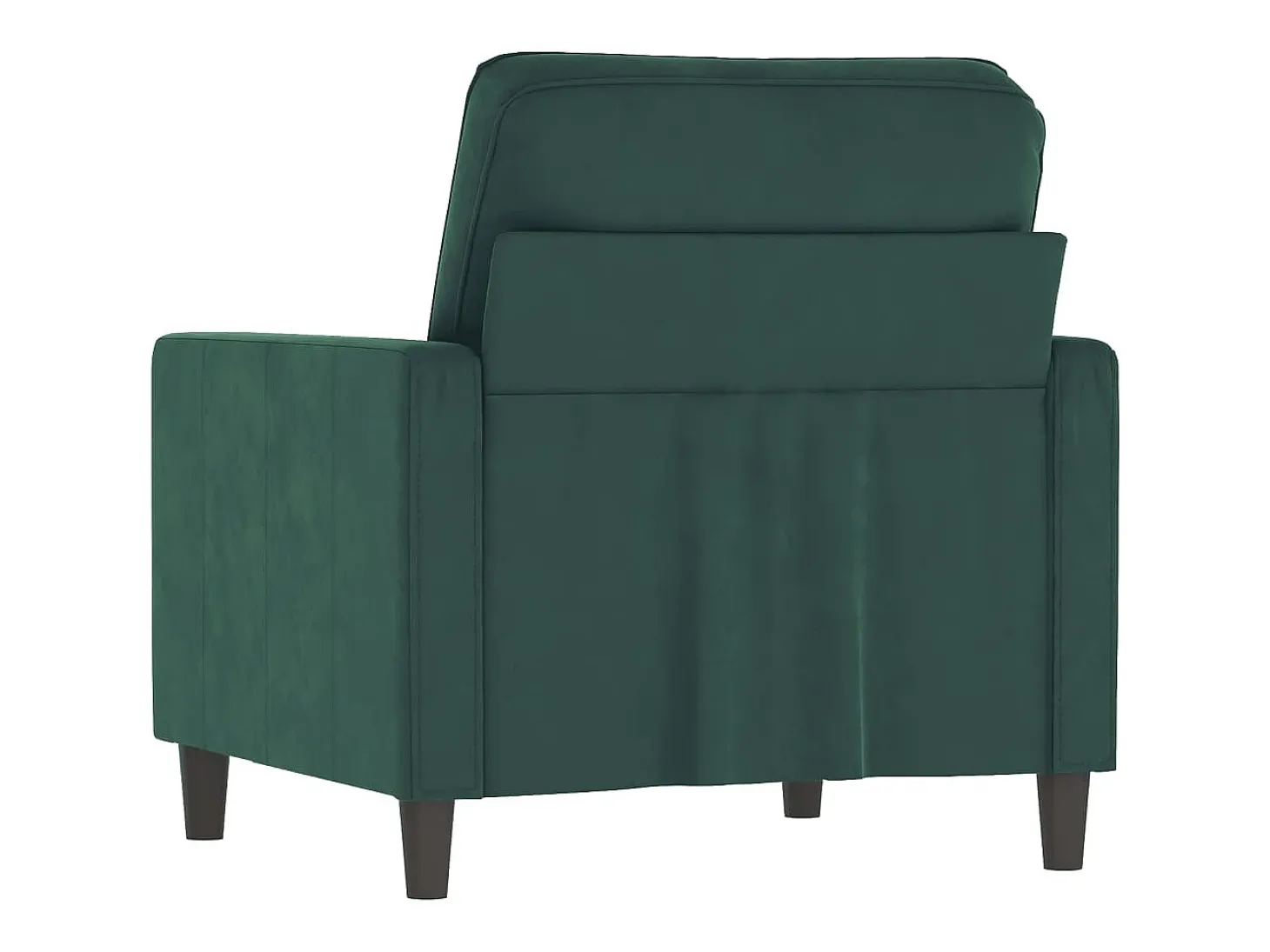 Sillón Verde Oscuro 60 cm Terciopelo