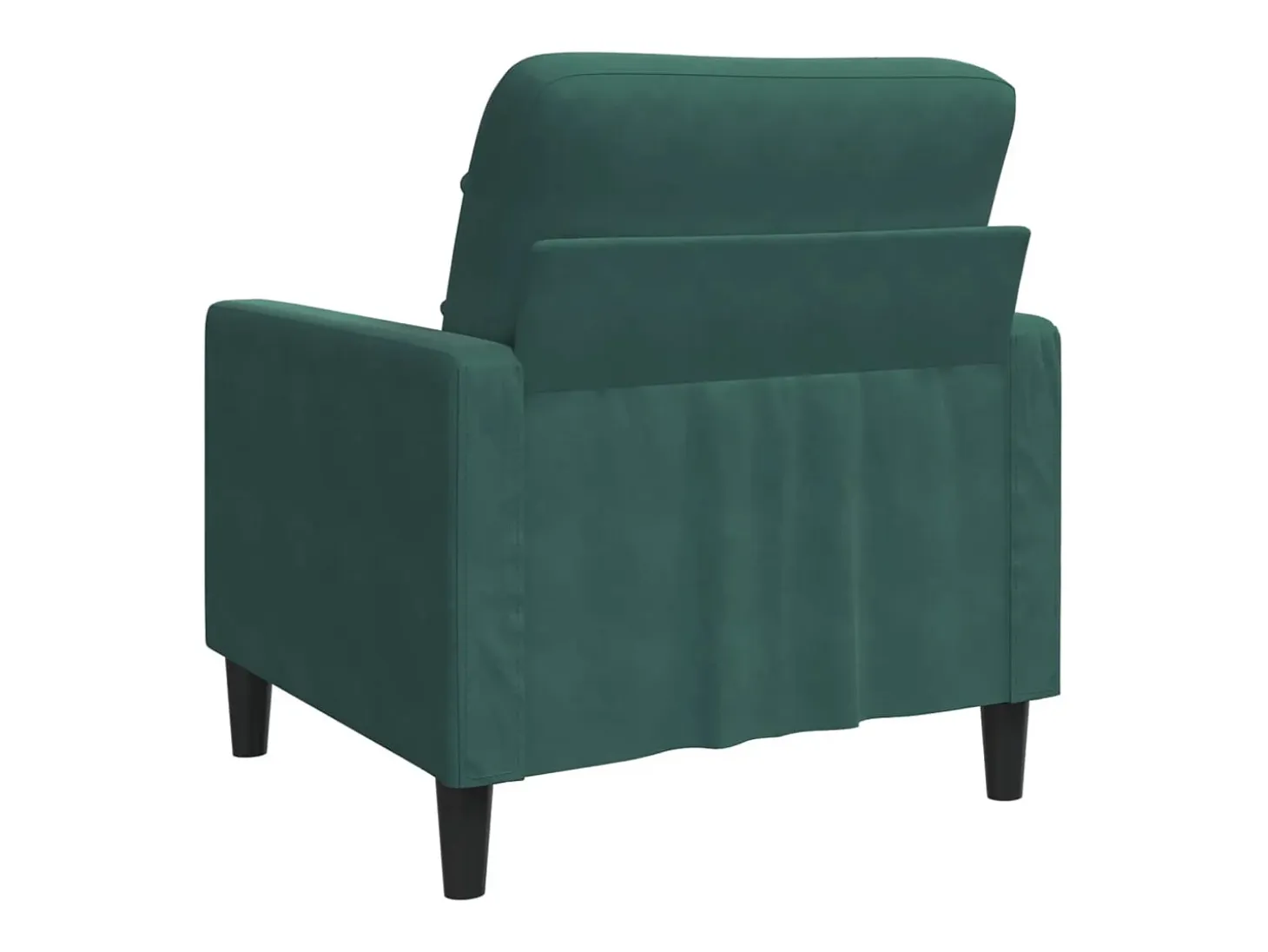 Sillón Verde Oscuro 60 cm Terciopelo