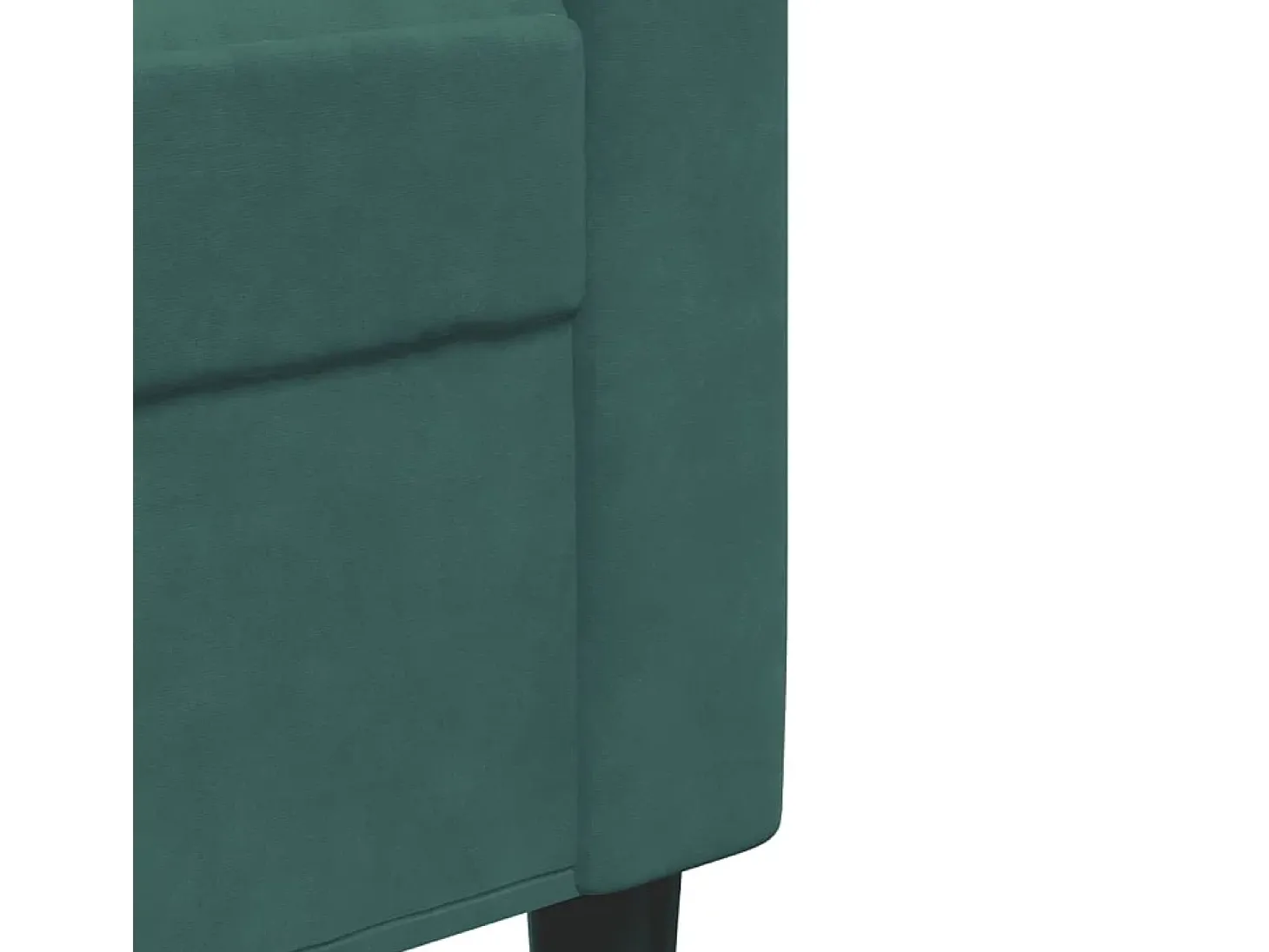 Sillón Verde Oscuro 60 cm Terciopelo