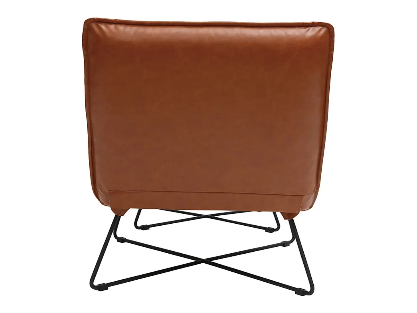 Sillón vintage marrón con reposapiés PHILO
