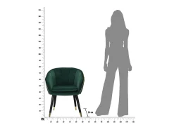 Sillón VKH319, Verde, 62x58x78 cm, Kendra Home