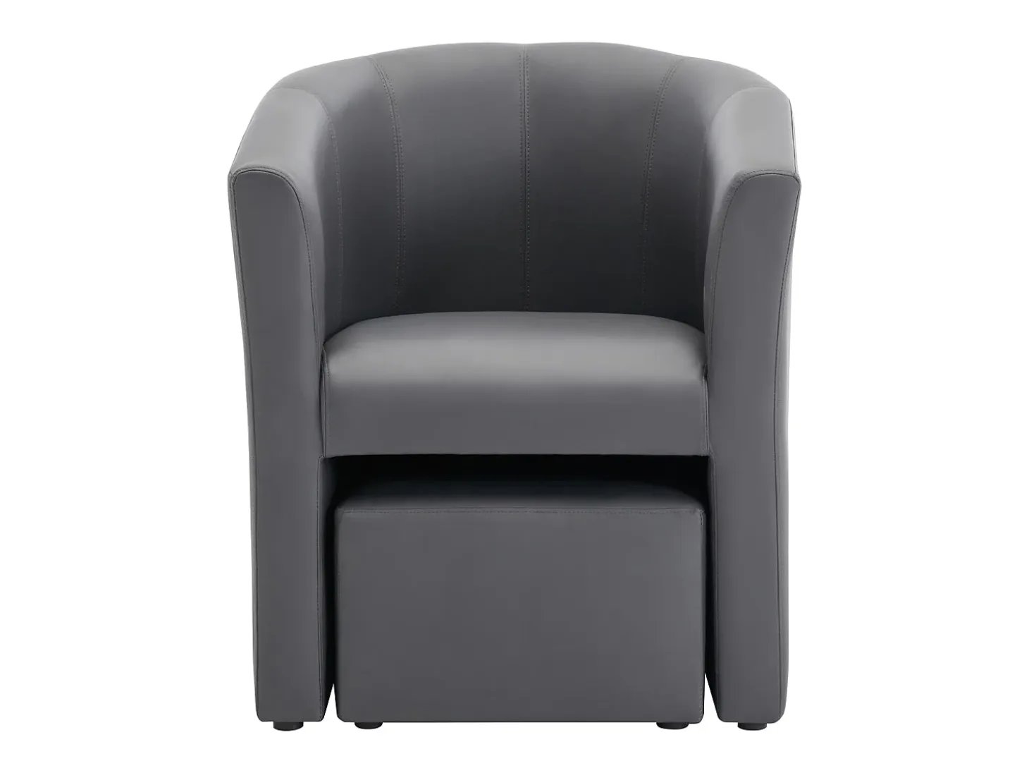 Sillón y chaise longe en imitación gris estilo clásico intemporal JOVANA