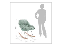 Sillón ZEN con mecedora verde menta