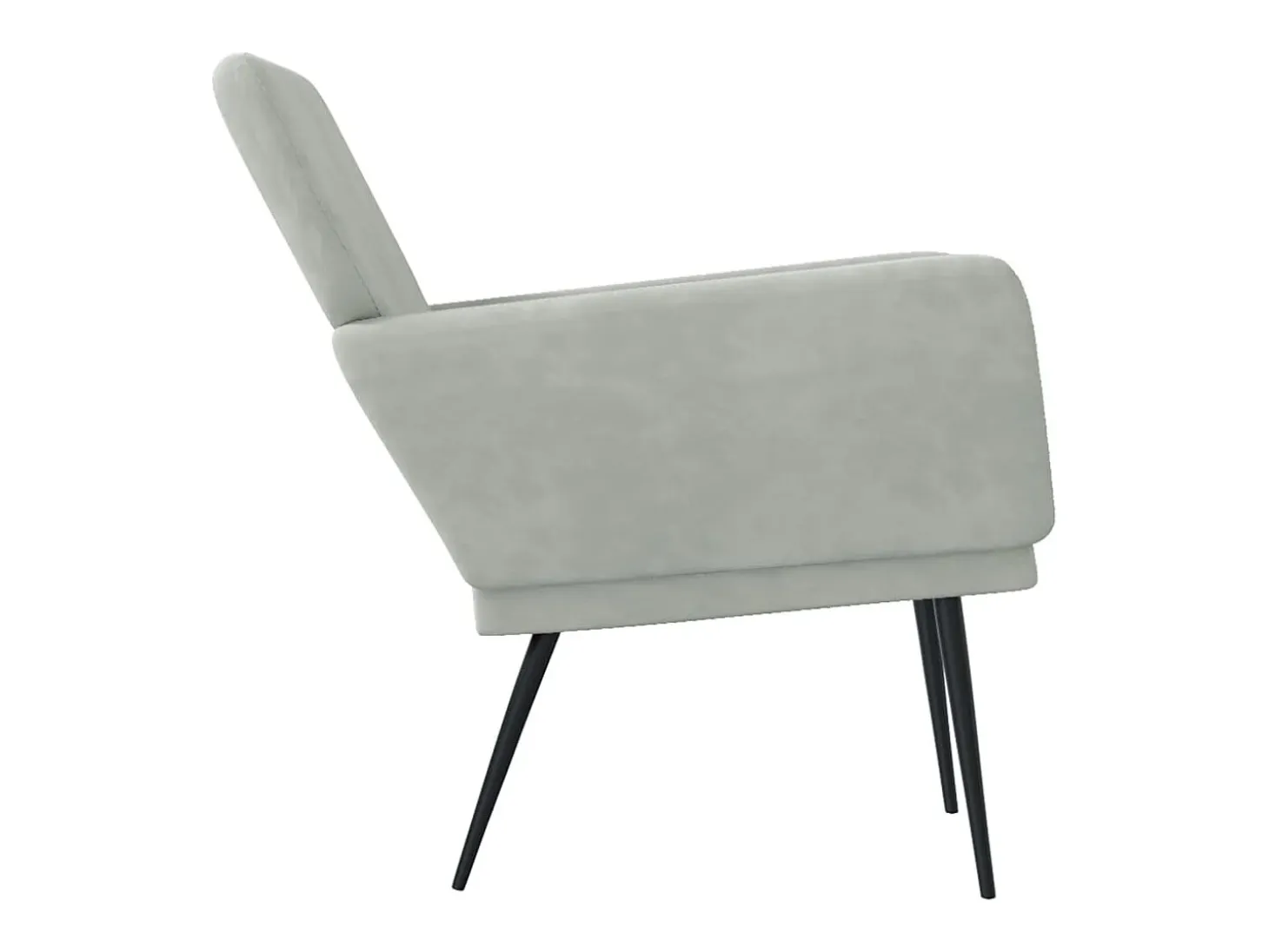 Silvenn Sillón de terciopelo gris claro 62x79x79 cm