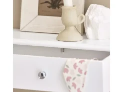 SoBuy Estante Flotante con 2 Cajones - Estantería Moderna en Blanco