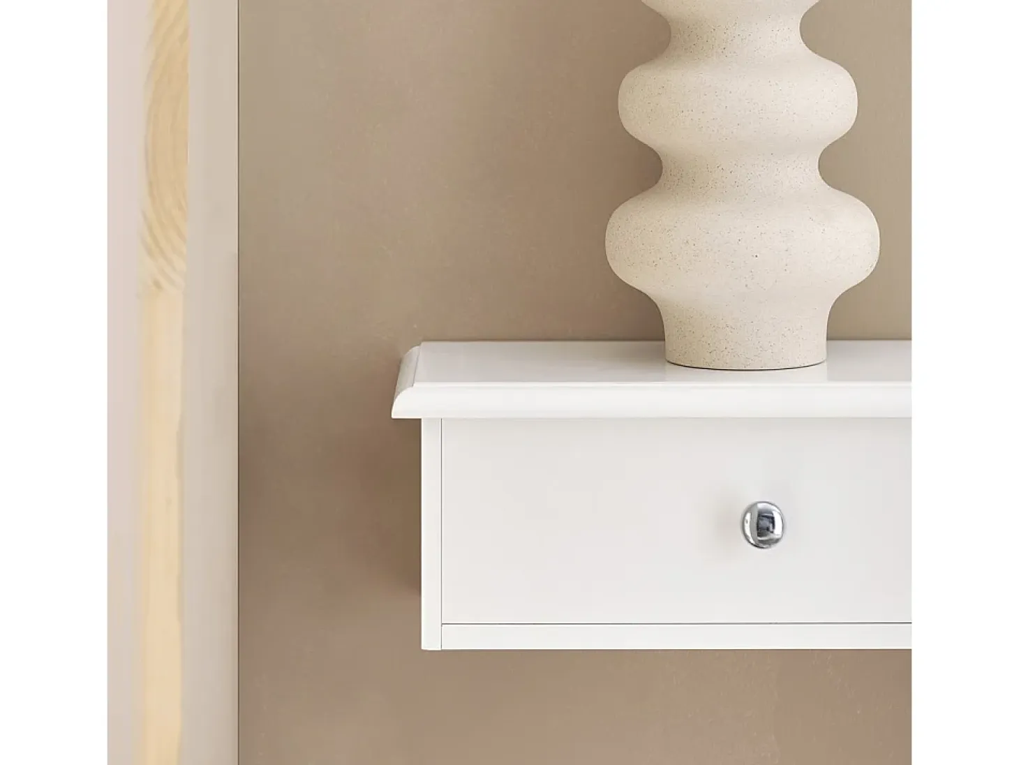 SoBuy Estante Flotante con 2 Cajones - Estantería Moderna en Blanco
