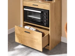 SoBuy FSB98-N - Mueble de cocina con estante para microondas L60cm x W40cm x H170cm