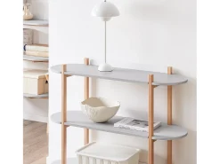 SoBuy HSTR01-H-HG - Estantería 3 baldas Gris W101cm x W33cm x H87.5cm