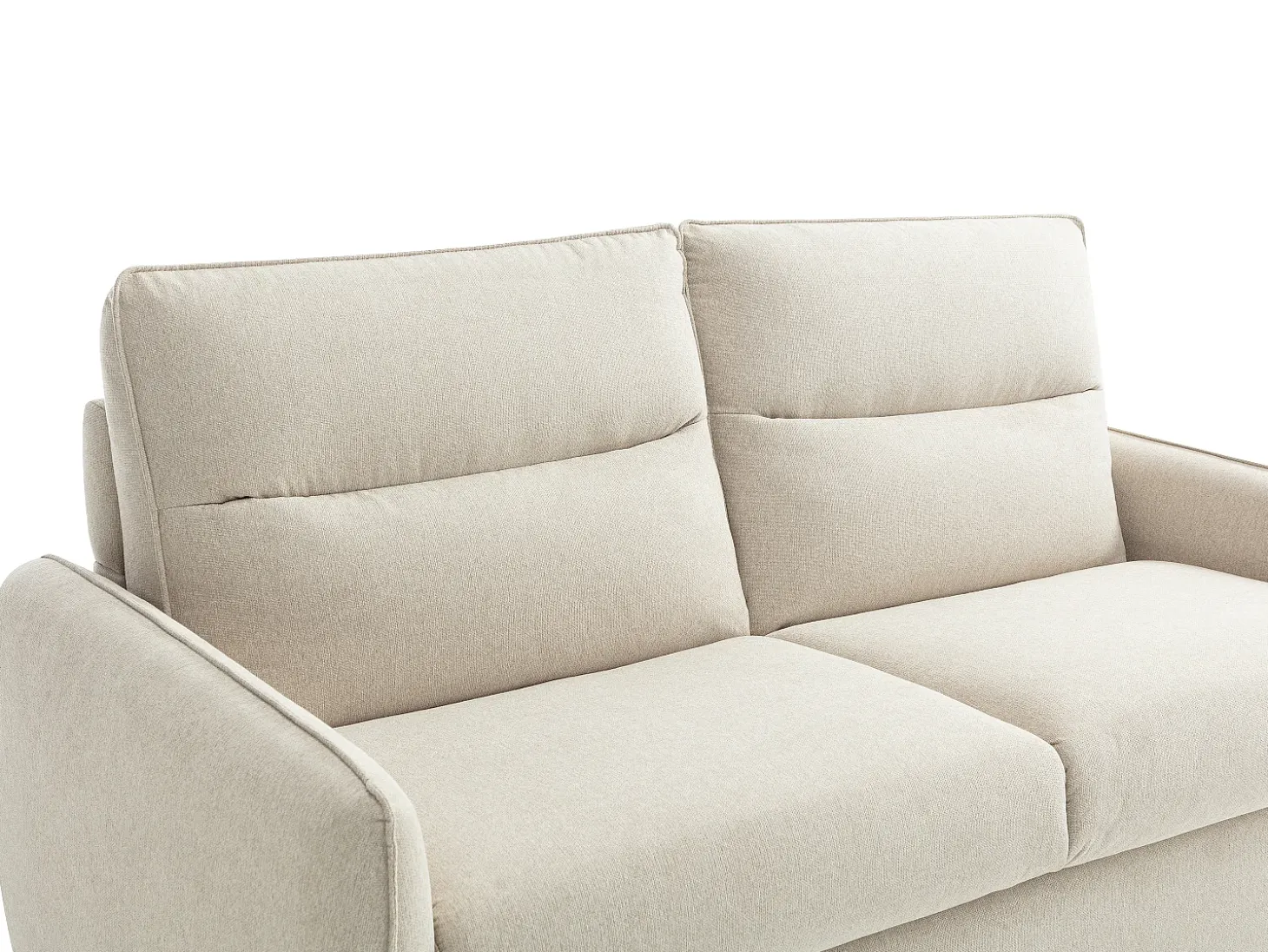 Sofá 3 plazas convertible exprés en tela beige ORELIS